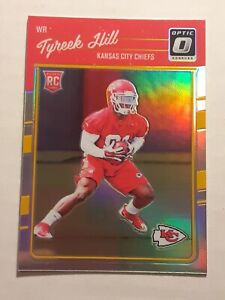 TYREEK HILL 2016 DONRUSS OPTIC SILVER PRIZMS ROOKIE CARD #117 CHEIFS/DOLPHINS 