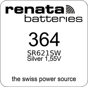 40x Renata Watch 364 Watch Battery SR621SW 0% Mercury 1.55V Battery 1 Series Bl. - Picture 1 of 2