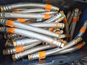 Victaulic Koil-Kit Hose 2'   1-1/2" NPT  NPSM  SS Overbraid  for fire sprinklers - Picture 1 of 11