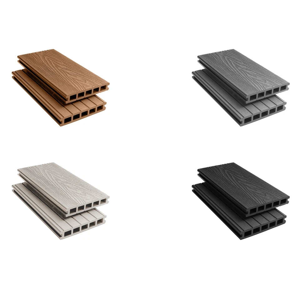 3.6m Composite WPC Decking Boards - Deep Embossed Woodgrain Plastic Boards - Image 1 of 1