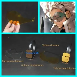 Anime My Hero Academia Hawks Cosplay Glasses Eyewear Headset Headphone Prop Gift - Picture 1 of 9