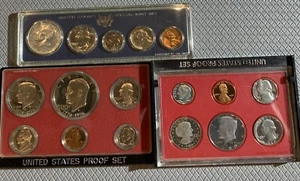 US PROOF COINS SETS: 1966; 1976 AND 1980 - Picture 1 of 2