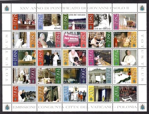 Vatican City 2003 Sc# 1236 MNH Mini Sheet 25 yrs Pope John Paul II - JI Poland - Picture 1 of 2
