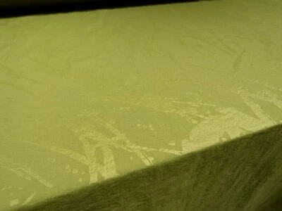 Woven Microfibre Fabric, Per Metre - Embossed Jackson Pollock Print - Green - Image 1 of 3