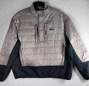 Drake Two-Tone Double-Down Pullover Men XL Charcoal Black Puffer Jacket Hunting - Picture 1 of 12