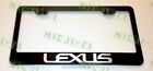 Lexus Letter Laser Style Black Stainless Steel License Plate Frame Rust Free 
