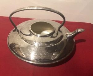 Vintage, seltener einzigartiger versilberter (Massivmessing) Teekessel 1960er Jahre schwer, ohne Deckel - Bild 1 von 7