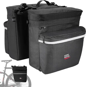 KEMIMOTO Bicycle Bike Black Saddlebag & Rain Cover Throw Over H0305-00704 - Picture 1 of 15
