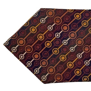 100% new ZILLI Sevenfold Tie Brown Design Wide Necktie Hand Made In Italy 250491 - Picture 1 of 5