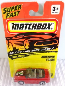 Matchbox Mustang Cobra #71 rosso convertibile super veloce - Foto 1 di 3