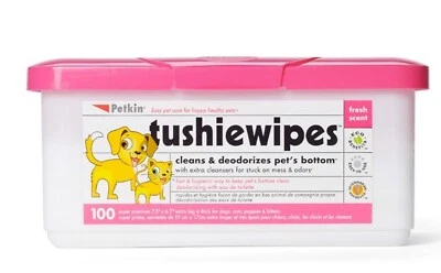 Petkins Tushie Wipes 100 Pack
