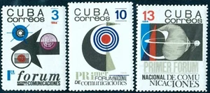 sCuba Sc# 1176-1178  NATIONAL COMMUNICATIONS FORUM Cpl set of 3  1966  MNH - Picture 1 of 1