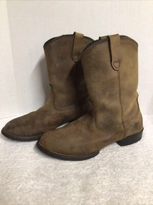 HERMAN SURVIVORS Liz Boots Women's Sz 9 Brown Genuine Leather Work Lined Western - Picture 1 of 13