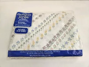 Vtg Morgan Jones Double Flat Sheet Country Garden No Iron New In Package - Picture 1 of 4