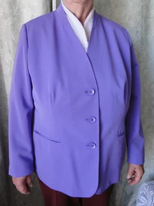 Damenblazer, Damenjacke, Frühlingsjacke, leichte Jacke Gr. 46, lila  - Bild 1 von 11