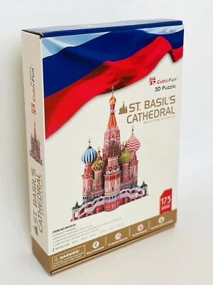 St. Basil's Cathedral 3D Puzzle by CUBIC FUN 173 Pieces NEW - Image 1 of 4