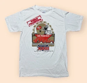 Vintage San Francisco 49ers 1988 World Champs T-Shirt Herren Large weiß Vintage 80er - Bild 1 von 5