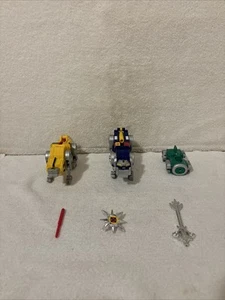 1998 Trendmasters Voltron Third Dimension Lot- Yellow Blue & Green Lions - Picture 1 of 22