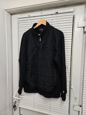 Men's Lyle & Scott Black Padded Sweatshirt Large - Image 1 of 2