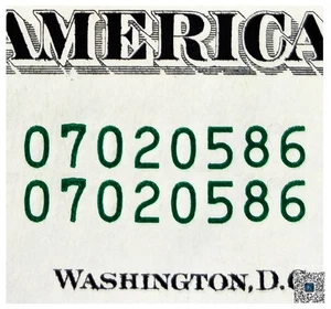 Same Matching Serial Number $1 Bill. Duplicate Serial Number. Unique Dollar. - Picture 1 of 4
