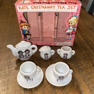 Mini juego de té vintage Kate Greenaway usado - Imagen 1 de 7