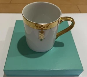 Tiffany & Co. Gold Decorated Mug Imperial Frank Lloyd Wright with original box - Picture 1 of 12