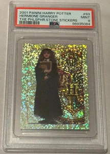 2001 Panini Harry Potter Philosophers Stone Hermione PSA 9 Gold Holo Sticker #93 - Imagen 1 de 4