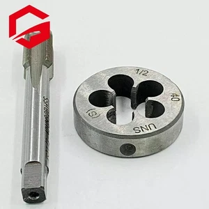 1/2-40 UNS HSS Tap And Die Set Machine Thread Tap And Round Thread Die 1/2" - Picture 1 of 10