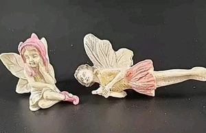 Lote de 2 flores de pájaro rosa para niña jardín de hadas miniatura - Imagen 1 de 6