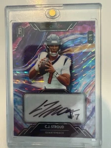 2023 Wild Card CJ Stroud Auto #'d 2/4 Wildchrome Blue Refractor Rookie RC - Picture 1 of 2