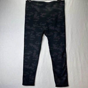 Spanx Leggings Womens 3X Camo Cropped Gray Pull On Pants Camouflage Slimming EUC - Picture 1 of 13