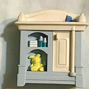 Vintage Fisher Price Loving Family Baby Changing Table Cabinet 1999 Dollhouse - Picture 1 of 8