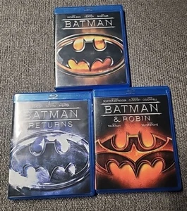 Batman Returns & Robin 3 Blu-Ray Lot Keaton, Clooney, & Schwarzenegger - Picture 1 of 7