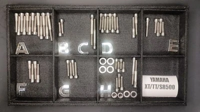 ¡Juego de pernos de motor de acero inoxidable pulido Yamaha XT500 TT500! Foto 1 de 4