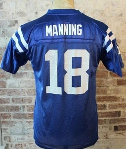 VTG Indianapolis Colts NFL Football Jersey Manning No. 18 YOUTH XL Reebok  - Picture 1 of 5