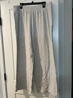 Pantalones deportivos JCrew para mujer de algodón suave gris pierna ancha talla XL nuevos sin etiquetas Foto 1 de 3