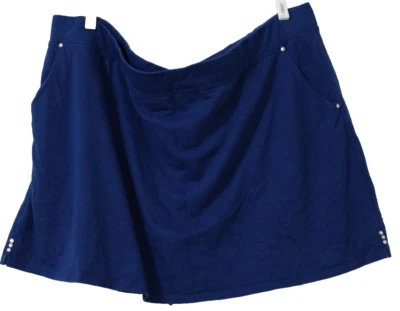Quacker Factory Women's 3X Petite Navy Blue Skort Rhinestones Embellishment - Image 1 of 4