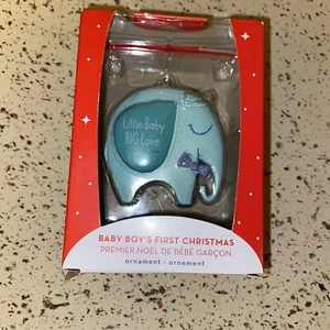 American Greetings Baby Boy first 1st Christmas Ornament 2018 NEW Blue Elephant - Picture 1 of 4