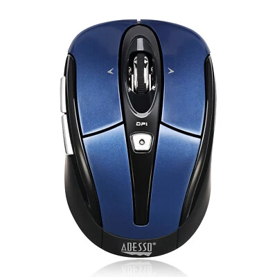 Adesso iMouse S60L Wireless USB Optical Nano Mouse - Blue - Image 1 of 4