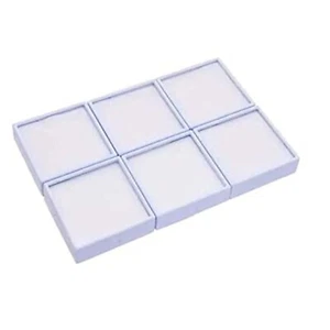 Top Glass Gemstone Gem Display Storage Box Tool Coins Jar (White, 6x6 cm). - Picture 1 of 9