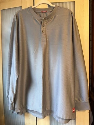 Camisa CRAFTSMAN Hombre XXL 2XL Gris Henley Manga Larga Diamante Texturizado Foto 1 de 4