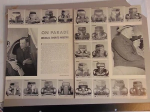 1938 U.S.A. AUTOMOBILE GRILLS 2-page photo magazine Article - Picture 1 of 1