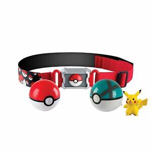 Pokémon Clip and Carry Poké Ball Adjustable Belt with 2 inch Pikachu Figure...