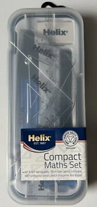 HELIX Compact MATHS GEOMETRIE SET Kompass Lineal Winkelmesser Schärfer SCHULE Prüfung - Bild 1 von 5