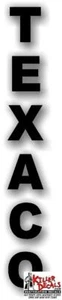 (TEXA-14VB) 12" VERT. BLACK TEXACO GASOLINE DECAL OIL CAN GAS PUMP LUBSTER - Picture 1 of 1