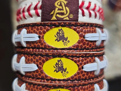 ARIZONA STATE SUN DEVILS SPARKY CLASSIC NCAA FOOTBALL BRACELET LEATHER - Image 1 of 4