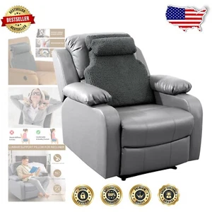 Sherpa Fleece Lumbar Support & Headrest Cushion - Perfect for Elderly Comfort - Picture 1 of 10