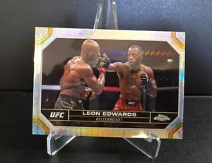 2024 REFRACTOR PRISMA TOPPS CROMO UFC LEON EDWARDS #115 - Imagen 1 de 2