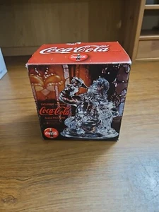 1999 Coca-Cola Santa Figurine Lead Crystal with Box Pre-owned - Picture 1 of 7