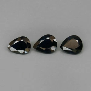 2.90 Total Carats 3pcs Natural Top Blue SAPPHIRE for Jewelry Setting Pear Cut - Picture 1 of 1